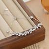 Sterling Wheat Pendant Bracelet Women Lightweight Luxury Floral Design Minimalist Friendship Jewelry