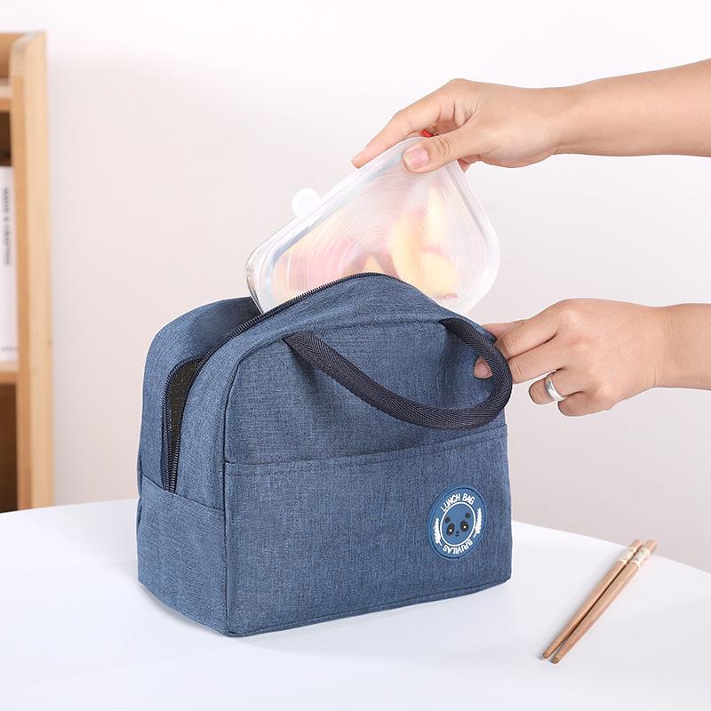 Simple Lunch Box Bag Student Bento Bag Portable Thermal Insulated Lunch Box Insulation Bento Pack Student Bento Lunch Handbag