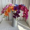 8head Peach Suede Orchid Artificial Plant For Wedding Reception And Home Decor