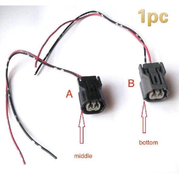 1pc for Honda Accord Fit Odyssey Civic 2PIN Hole with Wire Sensor Headlight Taillight Harness Plug Connector