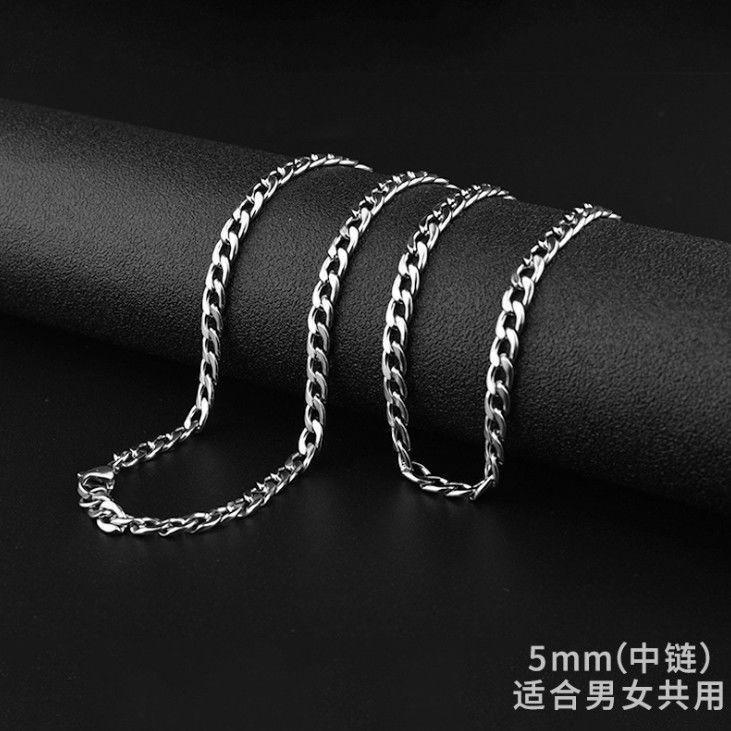 Hip Hop Personality Flow Cold Wind Double Layer Stacked Lockhead Necklace Female Neutral Collarbone Chain Sweater Chain
