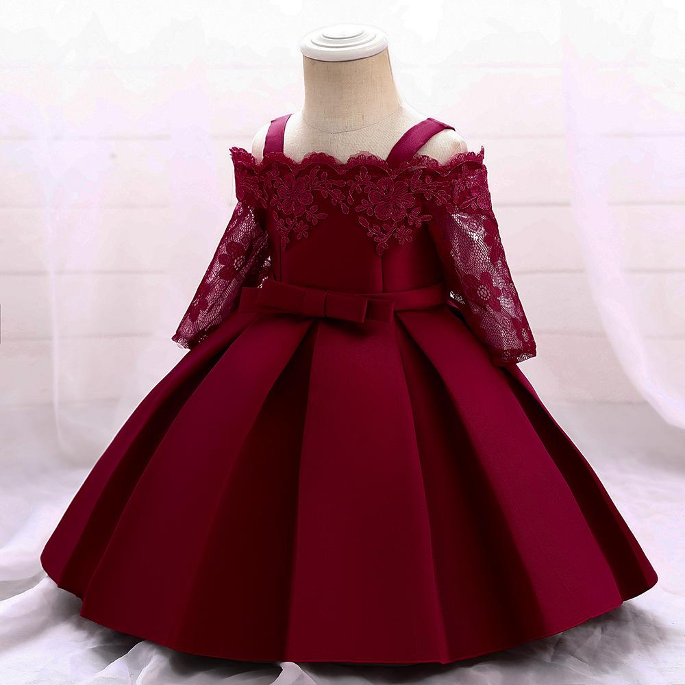 0-10 Years Baby Girl Wedding Dress 1st Birthday Dress For Christmas Kids Clothes Child Christening Princess Evening Clothing