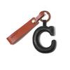 Keychain Pendant Imitation Leather Macaron Color English Letter Design Bag Charm Backpack Car Accessories