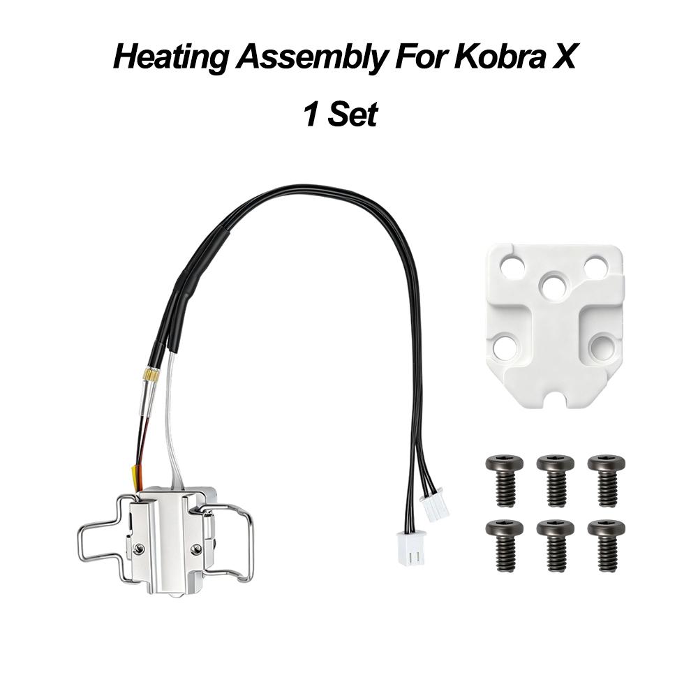 Upgrade Anycubic Kobra X/Kobra 4 Hotend Bimetallic Nozzle Heating Assembly For Anycubic Kobra X 0.2/0.4/0.6/0.8mm 3D Printer