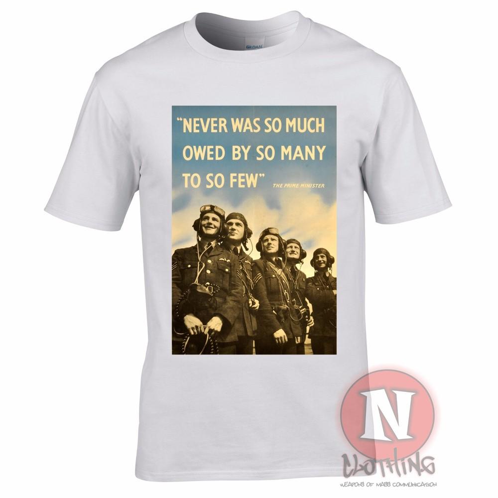 Мировая война 2 Никогда не было так много долга Футболка RAF Военный Британская история