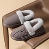 Waterproof Leather Plush-Lined Slippers