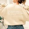 Popular you are enough dear people casual crew neck long sleeve printed fleece sweater