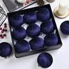 9pcs/set 8cm Velvet Christmas Balls Glitter Xmas Tree Pendant  Merry Christmas Decor