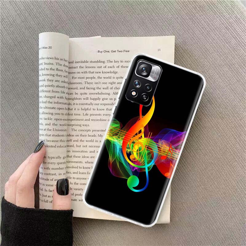 

Emotional musical symbols Phone Case For Xiaomi Poco X4 F4 GT X3 NFC X5 X6 X7 Pro 5G M5 M5S M3 F5 Mi F6 F3 F2 F1 Cover Coque Fun Xiaomi Poco X3 GT