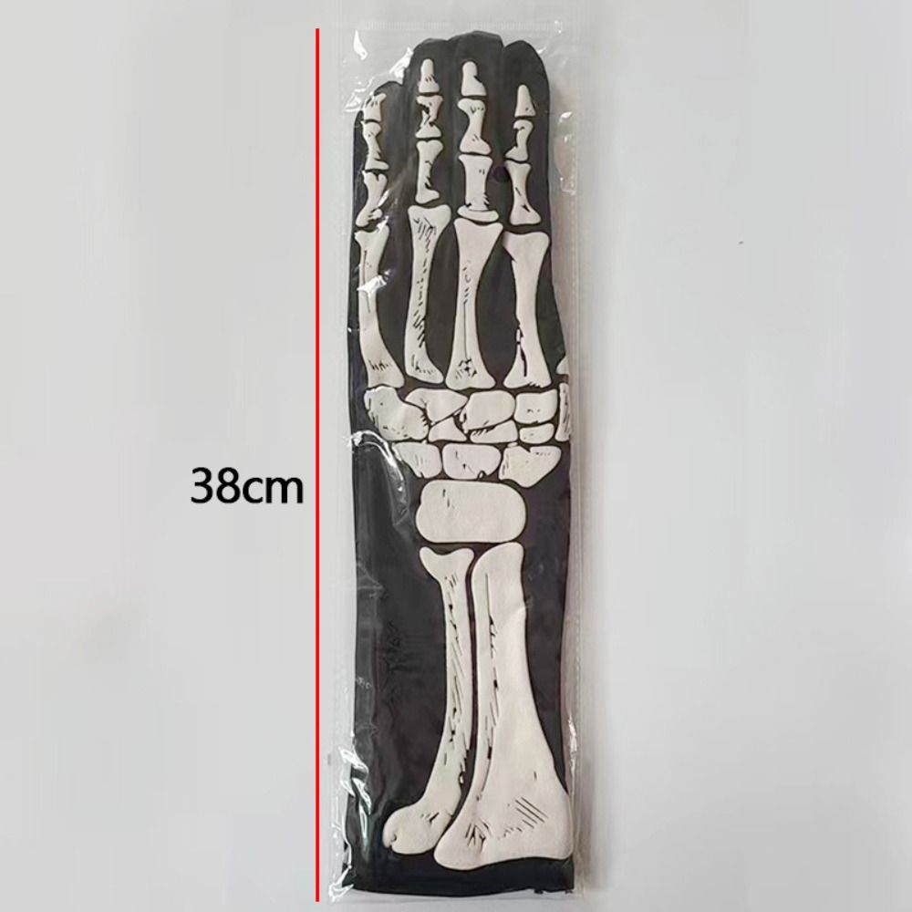 New Halloween Skeleton Gloves Creative Unisex Adult Full Finger Mittens Party Accessories Party Props