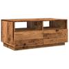 Coffee Table with LED Lights Reclaimed Wood Look 90x49x40 Cm