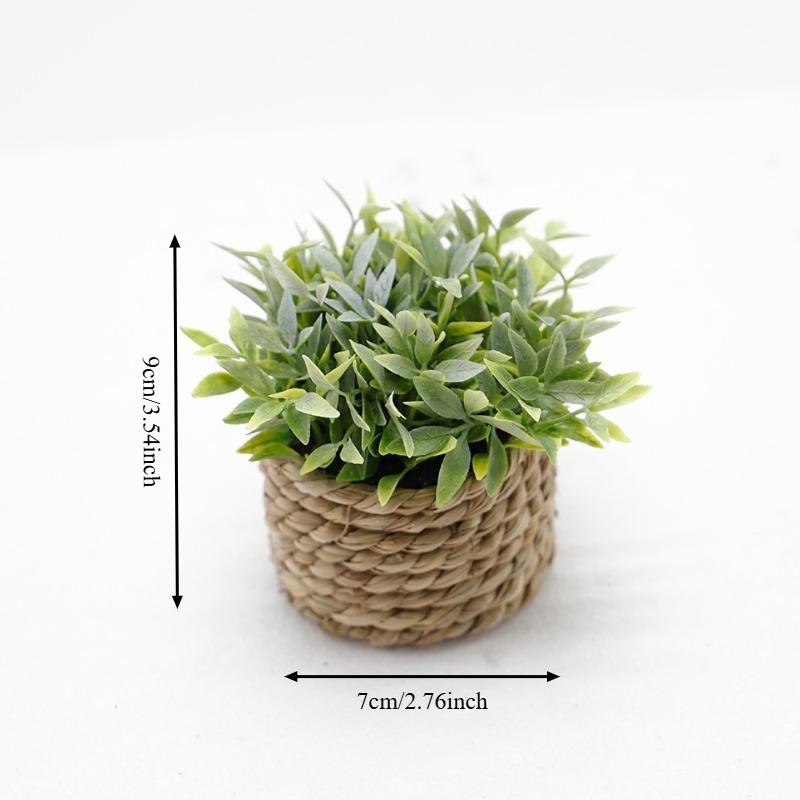 1Pc Potted Plant Small Fake Plants Indoor Home Decor Decorative Pot for Living Room Office Decoration Realistic Faux Greenery