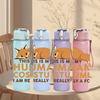 1PC This Is My Human Costume Cat Print 750ml Color Plastic Sports Water Bottle Leakproof Flip Straw Lid Suitable for Sports Office Home Use