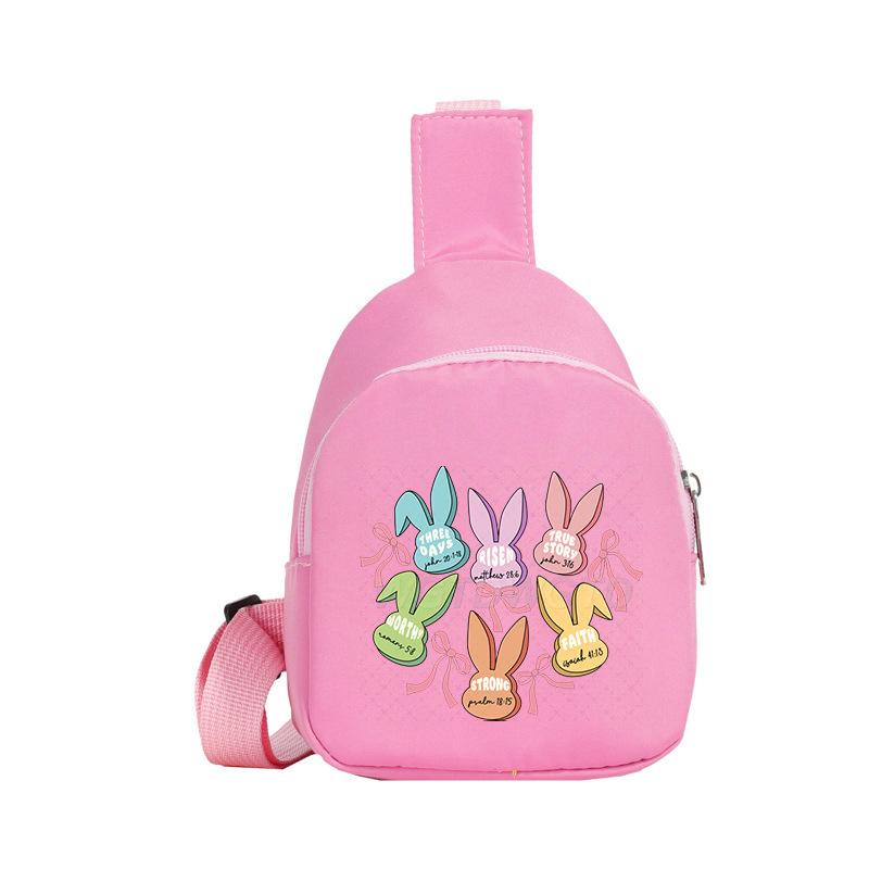 Easter Printed Shoulder Bag Men's and Women's Versatile Casual Children's Breast Bag Crossbody Bag