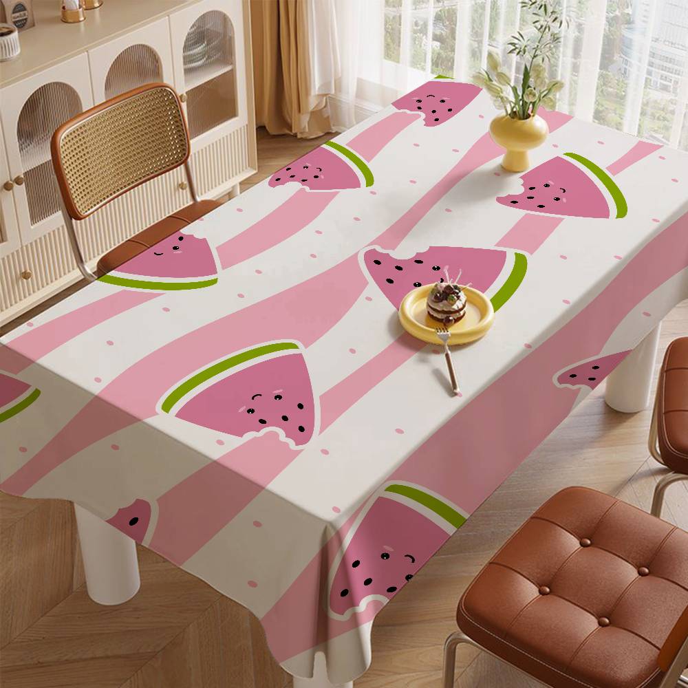 Letni Arbuz Elegancki Prostokątny Obrus - Łatwy w Pielęgnacji Na Wesela, Bankiety i Formalne Imprezy 100x140cm