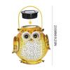 Iron Art Garden Decorative Light 600mAh Hollow Owl Shape Light Warm Light Villa Garden Decoration Lamp Landscape Atmosphere Lamp