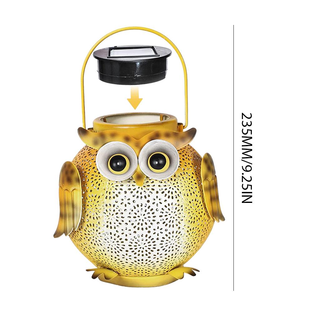 Iron Art Garden Decorative Light 600mAh Hollow Owl Shape Light Warm Light Villa Garden Decoration Lamp Landscape Atmosphere Lamp
