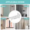 Drapery Track Ceiling Mount Wall Mount Brackets For Drapery Track 6 Piece Bendable Flexible Holder Hardware Set Support For Top