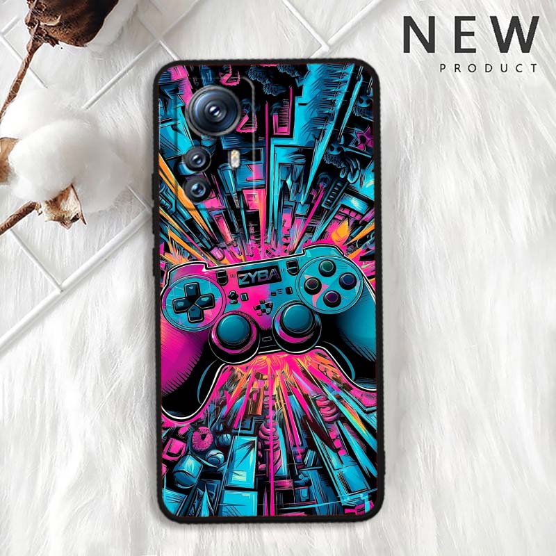 Creative Game Controller For Xiaomi Mi 15 14 13 13T 12 12T 12S 11 11i 11T Pro Ultra Lite 5G Black Soft Phone Case