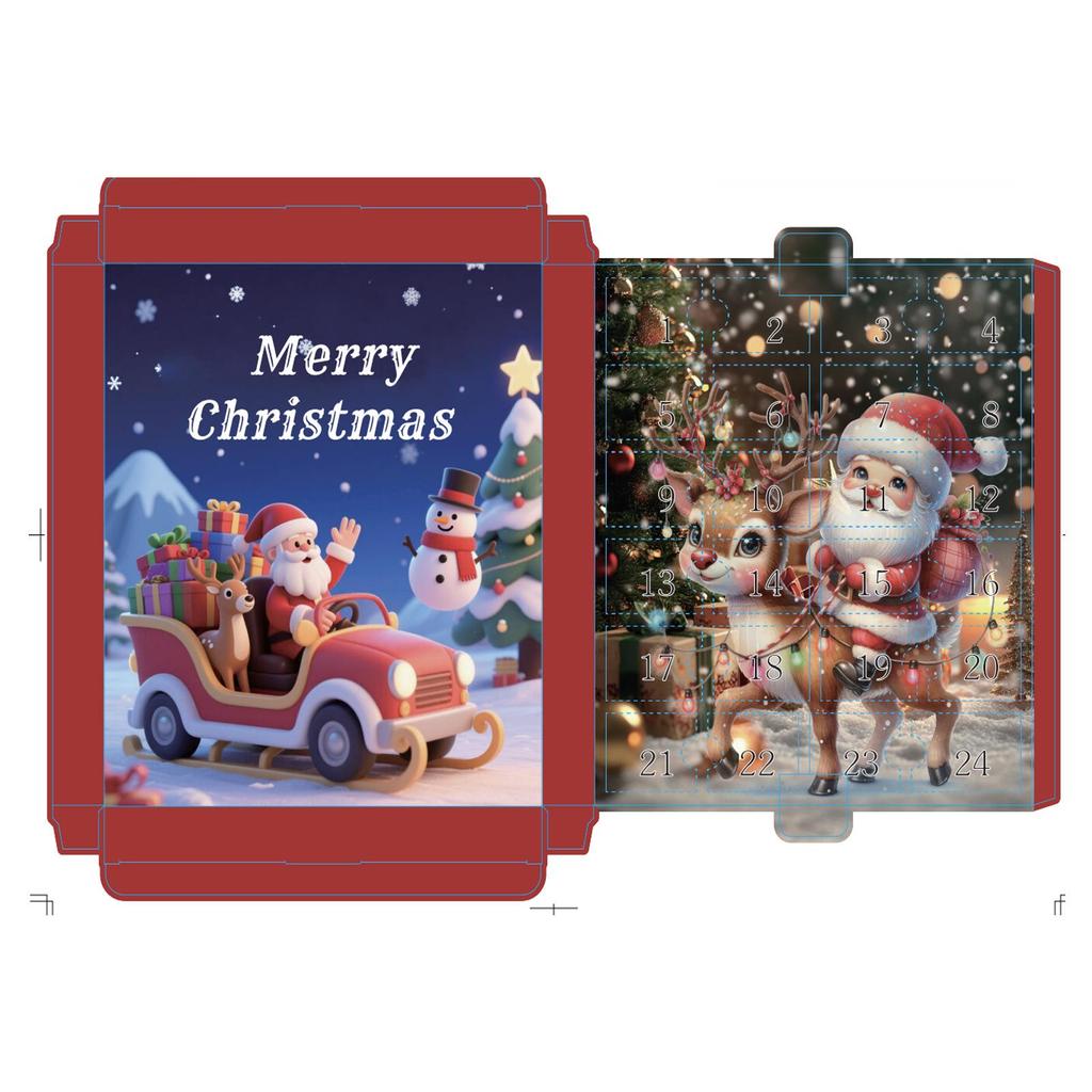 2026 Christmas Advent Calendar: 3D Figurine Pendant Countdown Gift & Christmas Tree Set