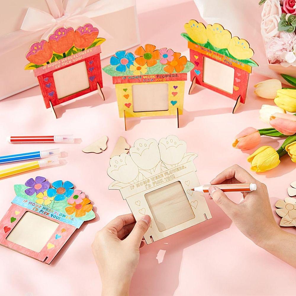 Flower DIY Photo Frame Handmade Art Poster Frame Desktop Decorative Mother's Day Frame  Home Decor