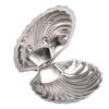 Plateau à Bijoux Coquillage Couleur Argentée Vintage Acier Inoxydable 304 Plat Décoratif pour Petits Encas Noix Apéritifs Desserts