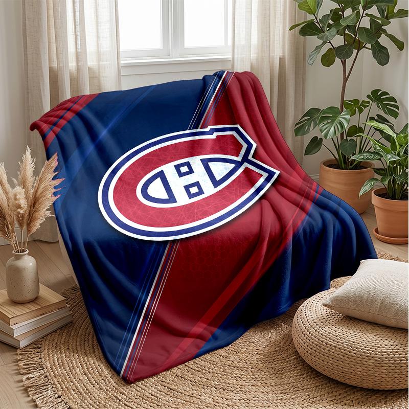 Montreal Canadiens Flanell Fleece Decke Gemütlich Warm Überwurfdecke für Sofa Bett Reise Ganzjahresgebrauch
