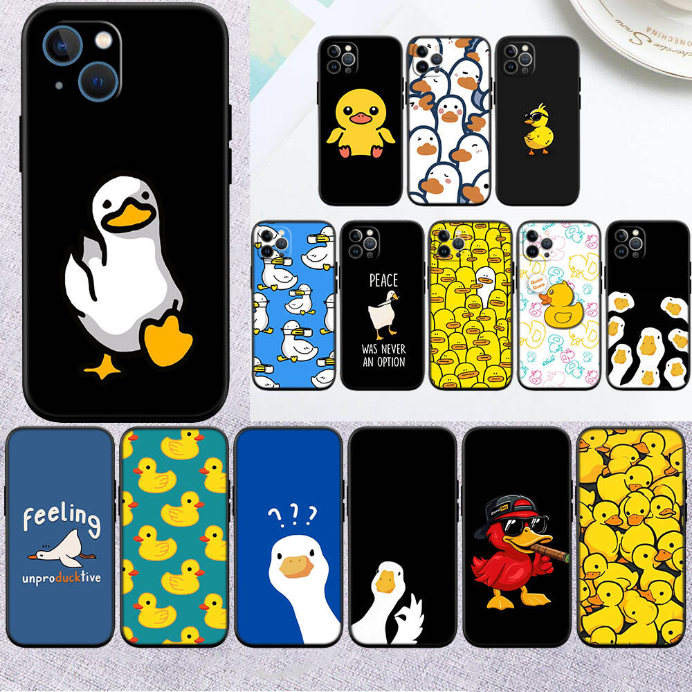 MH52 DUCK Cartoon Phone Shell Case for iPhone 7 8 11 12 13 14 15 16 17 16E XS Pro Max XR X SE Air