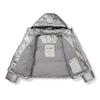 SNOWPEAK Glossy Women's Hood Detachable Puffer Down Jacket Silver (S24WWTDJ23)