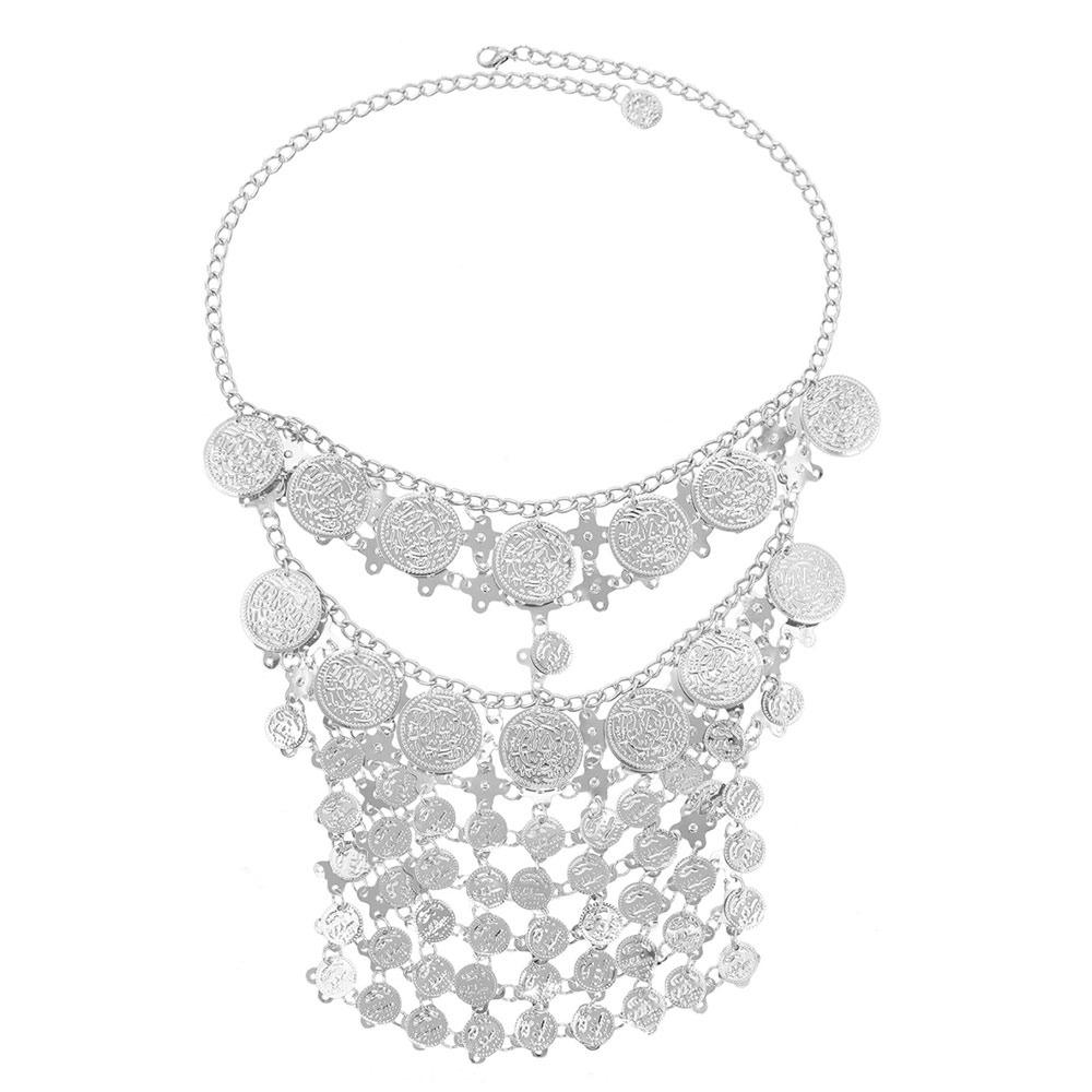 

Coin Bell Tassel Pendant Face Chains Bohemian Style Party Headbands Photo Photography Silver B