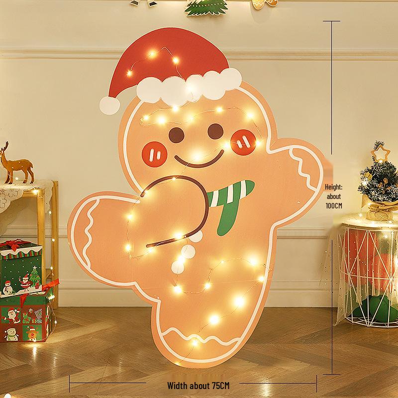 Ornamenti di Natale a Tema Babbo Natale: Set Scena Oggetto di Scena per Foto Vacanze all'Aperto