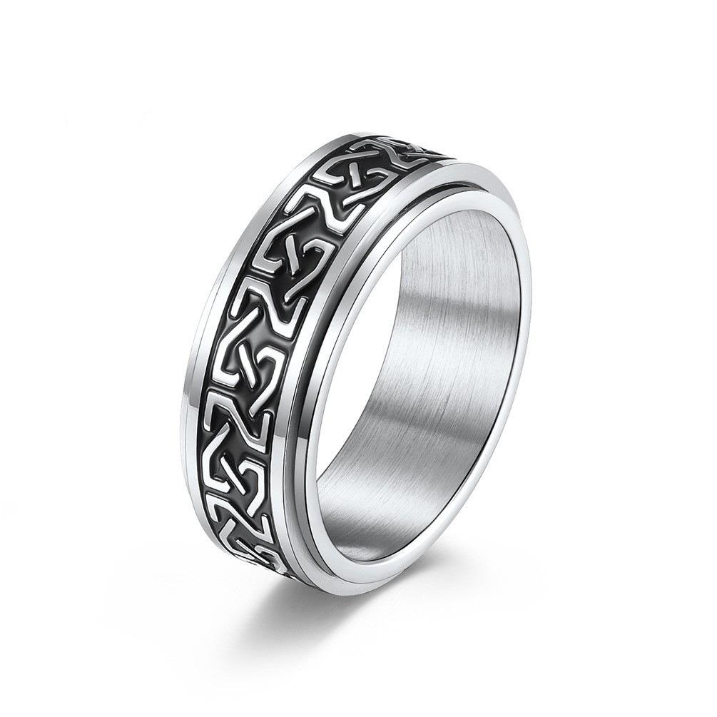 Bagues Celtiques Nœuds Irlandais Vintage Pour Hommes Femmes Viking Acier Inoxydable Rotatif Fidget Anneau Spinner Anxiété Amulette Rétro Bijoux
