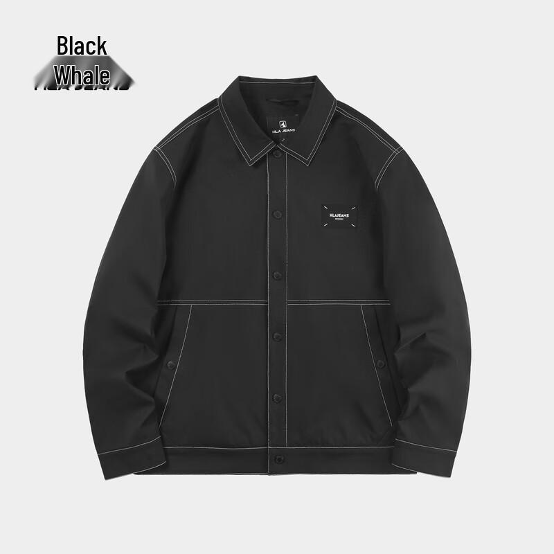 

Black Whale Men s Versatile Lapel Casual Jacket M
