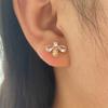 ZAKOL Temperament Cubic Zirconia Insect Bee CZ Stud Earrings for Women Delicate Animal Crystal Earrings Zircon Brincos