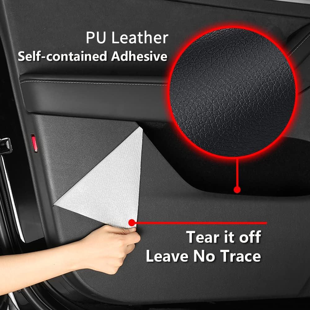 Per Tesla Model YL 6 Posti Auto Porta Anti-Calcio Pellicola Adesiva in Pelle Kit di Finitura Copertura Protettiva Porta Laterale Accessori Interni Auto