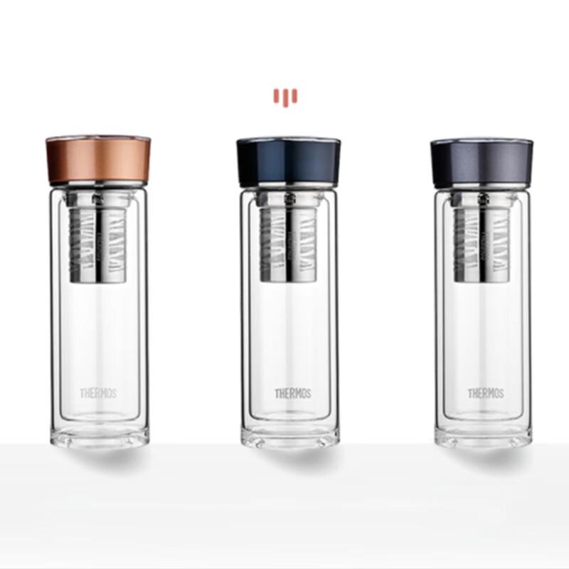 THERMOS Double Wall Glass Tea Infuser Cup