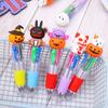 50-1 Halloween Mini Four-color Ballpoint Pen Cute Cartoon Halloween Gift Colored Pen for Elementary School Students