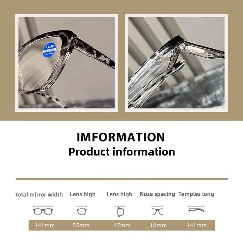 Stylish Cat-Eye Photochromic Anti-Blue Light Presbyopia Glasses Unisex High-Definition Ultra-Light Reading Eyewear 0 To +4.0
