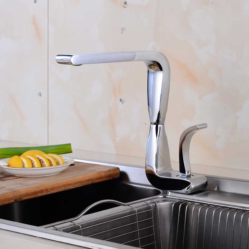 Modern washbasin design Chrome finished Bathroom faucet mixer waterfall Hot and Cold Water taps for basin of bathroom F8153