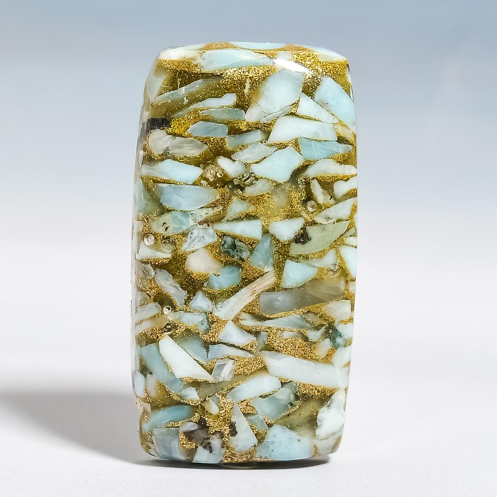 Natural Copper Larimar 1.9x3.4cm Cabochon Fine Loose Gemstone 34.8Cts. g1M63