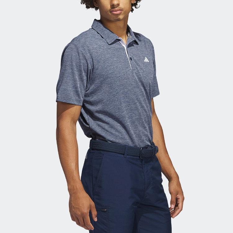 adidas Golf Drive Heather Golf Polo Shirt Collegiate Navy IA5451