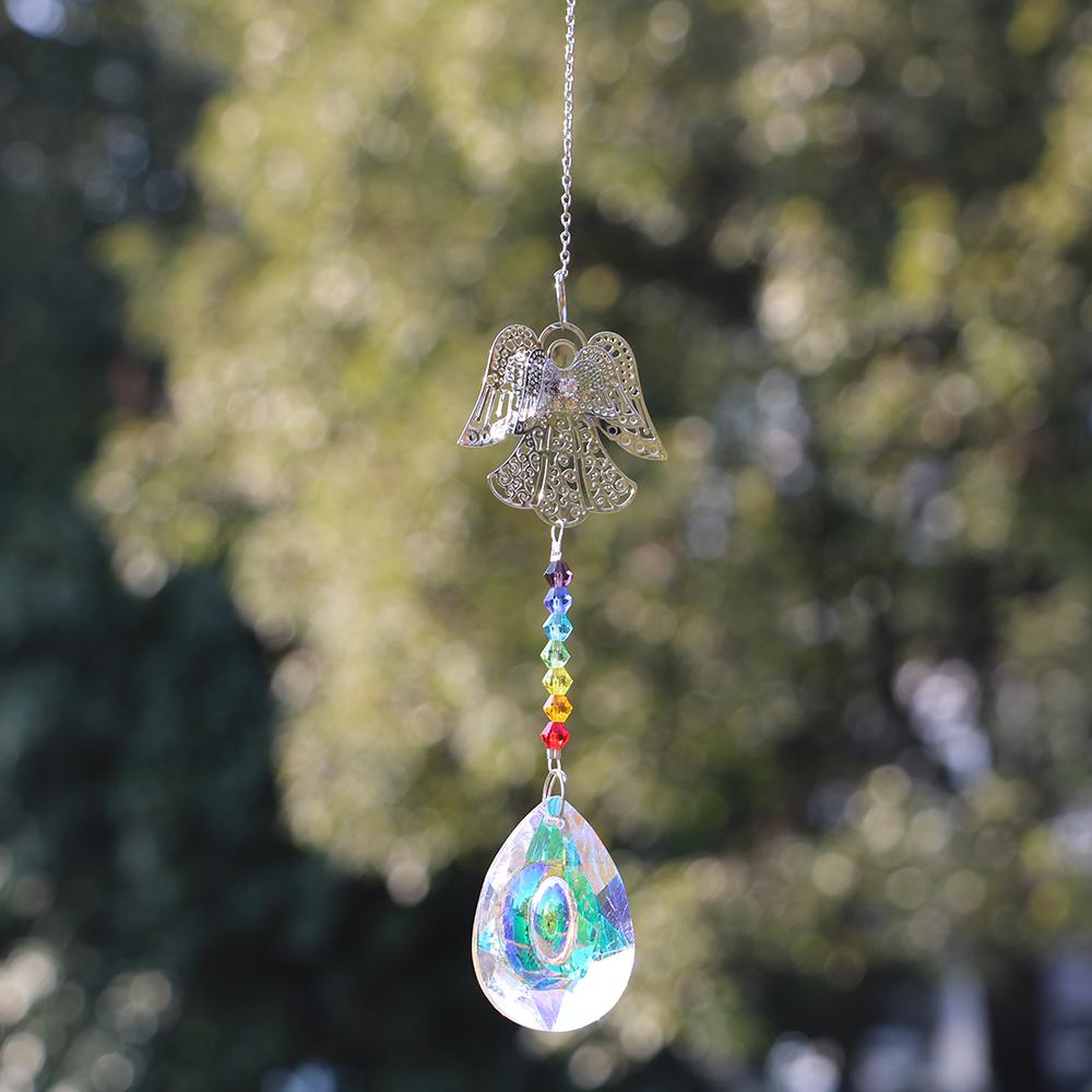Angel Crystal Suncatchers Window Sun Catchers Rainbow Maker Hanging Crystal Prisms Pendant Home Garden Ornament
