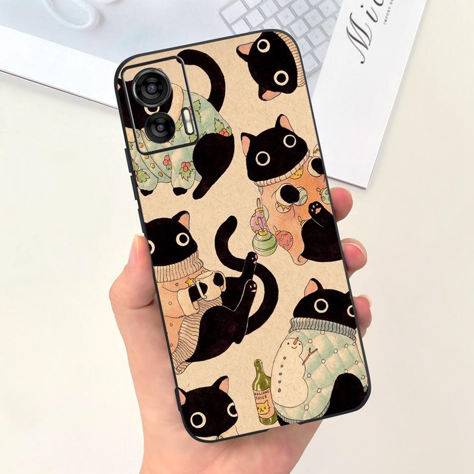 For Motorola Edge 30 Neo Case XT2245-1 Shockproof Cover Cute Cartoon Tulip Anti-Fall TPU Phone Case For Moto Edge 30 Lite Bumper