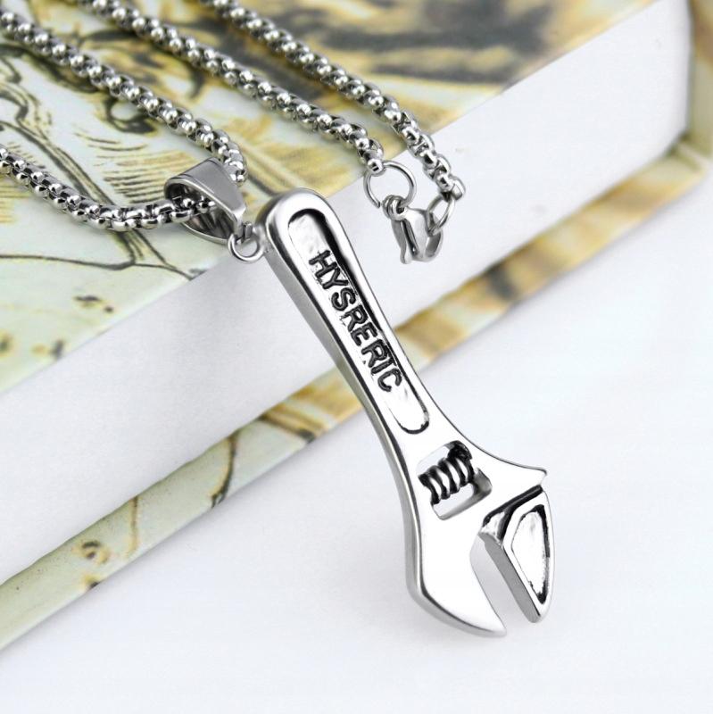 Mechanic's Wrench 316L Silver Chain Necklace