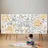 Handmade Children's Drawing Tablecloth Cartoon DIY Party Tablecloth  Halloween Decorations