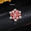 Exquisite Women's Red Flower Brooch – Niche Design, High-End Suit Accessory