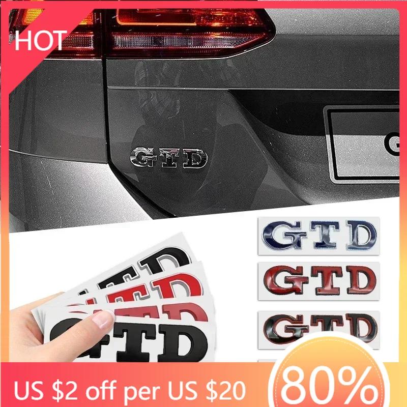 2025 Hot GTD Emblem 3D Metal Car Sticker Tailgate Badge Sticker Decal For Volkswagen VW Polo Golf 5 6 7 Passat Scirocco GTD Acce