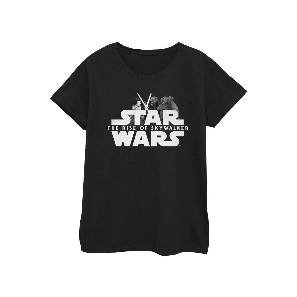 Star Wars: The Rise of Skywalker Womens/Ladies Star Wars The Rise Of Skywalker Rey And Kylo Battle Cotton T-Shirt