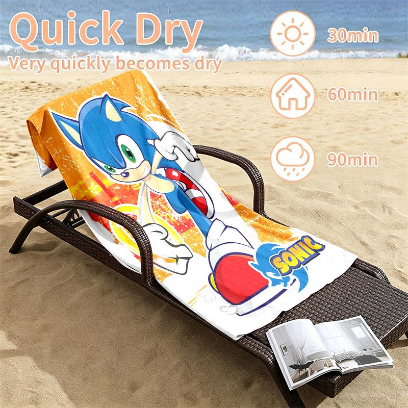 Sonic Beach towels also serve as bath towels summer essential a musthave for the outdoors the beach and the pool