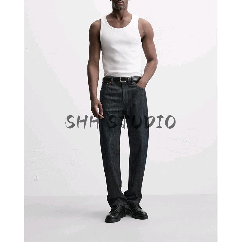 Spring New Men's Wear Stretch Sports Slim-Fitting Vest Sleeveless Inner Match Fitness Wait Lifting T-shirt 4087453